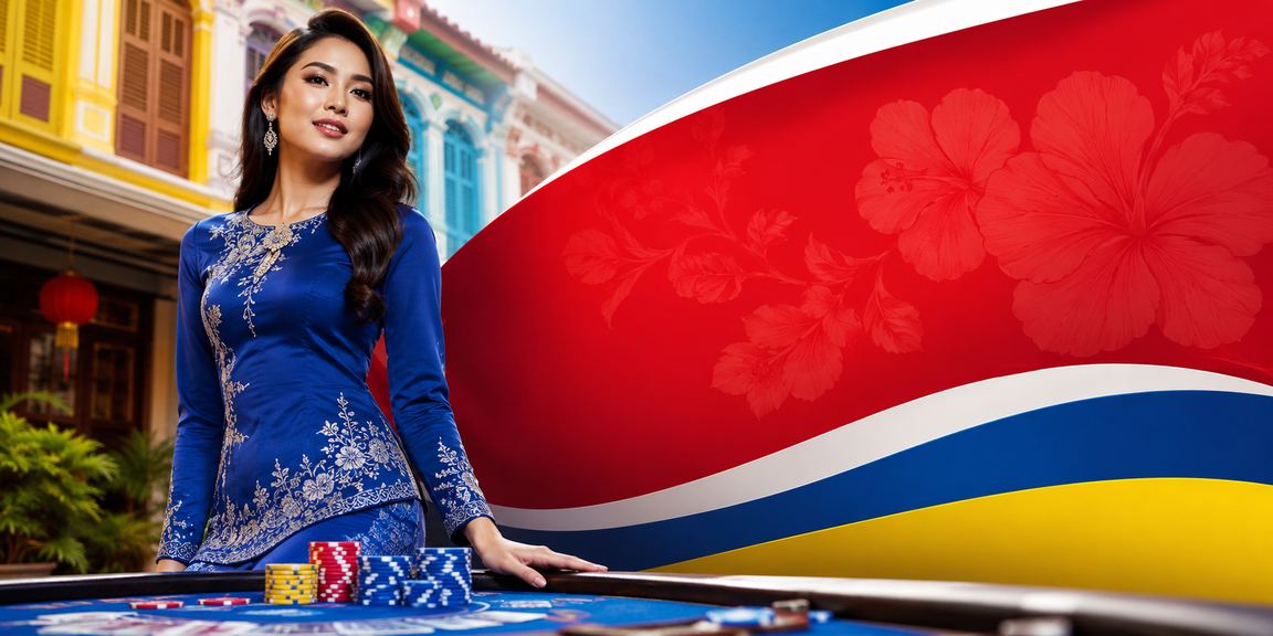 Pemain kasino memakai pakaian tradisional di Penang
